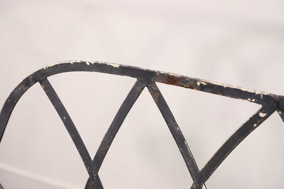 A painted wrought iron style bench, 20th century, - 2