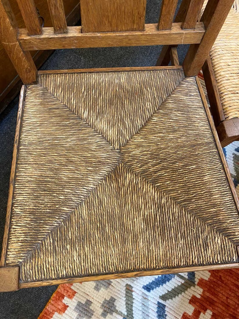 Arts and Crafts, a set of six chairs, - 14