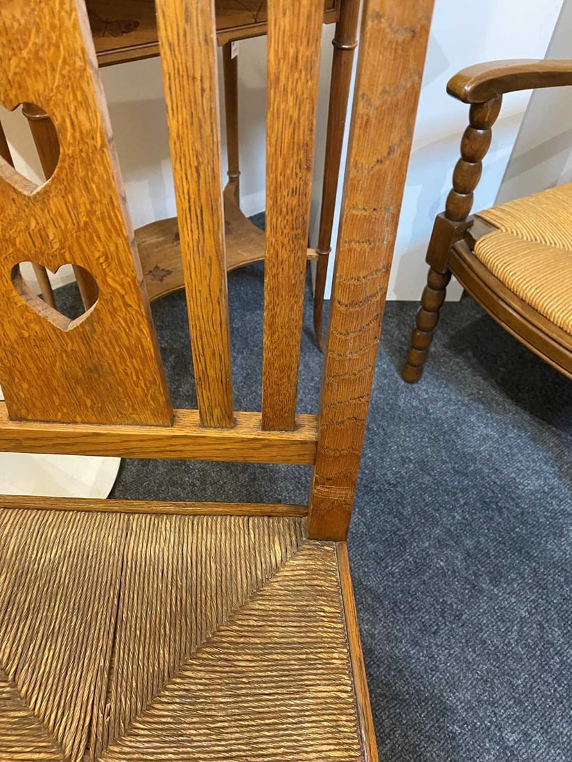 Arts and Crafts, a set of six chairs, - 18