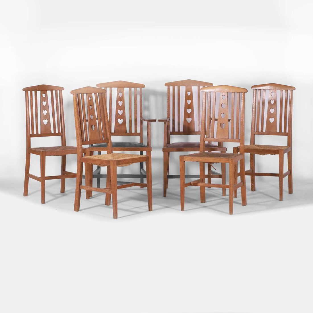 Arts and Crafts, a set of six chairs, (1 of 20)