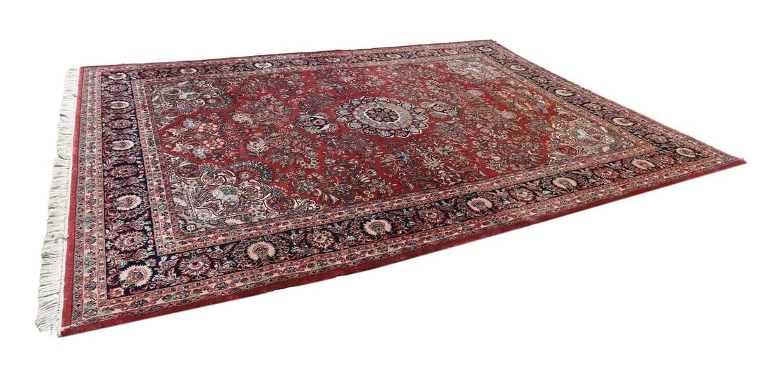 A large contemporary wool Persian rug, (1 of 2)