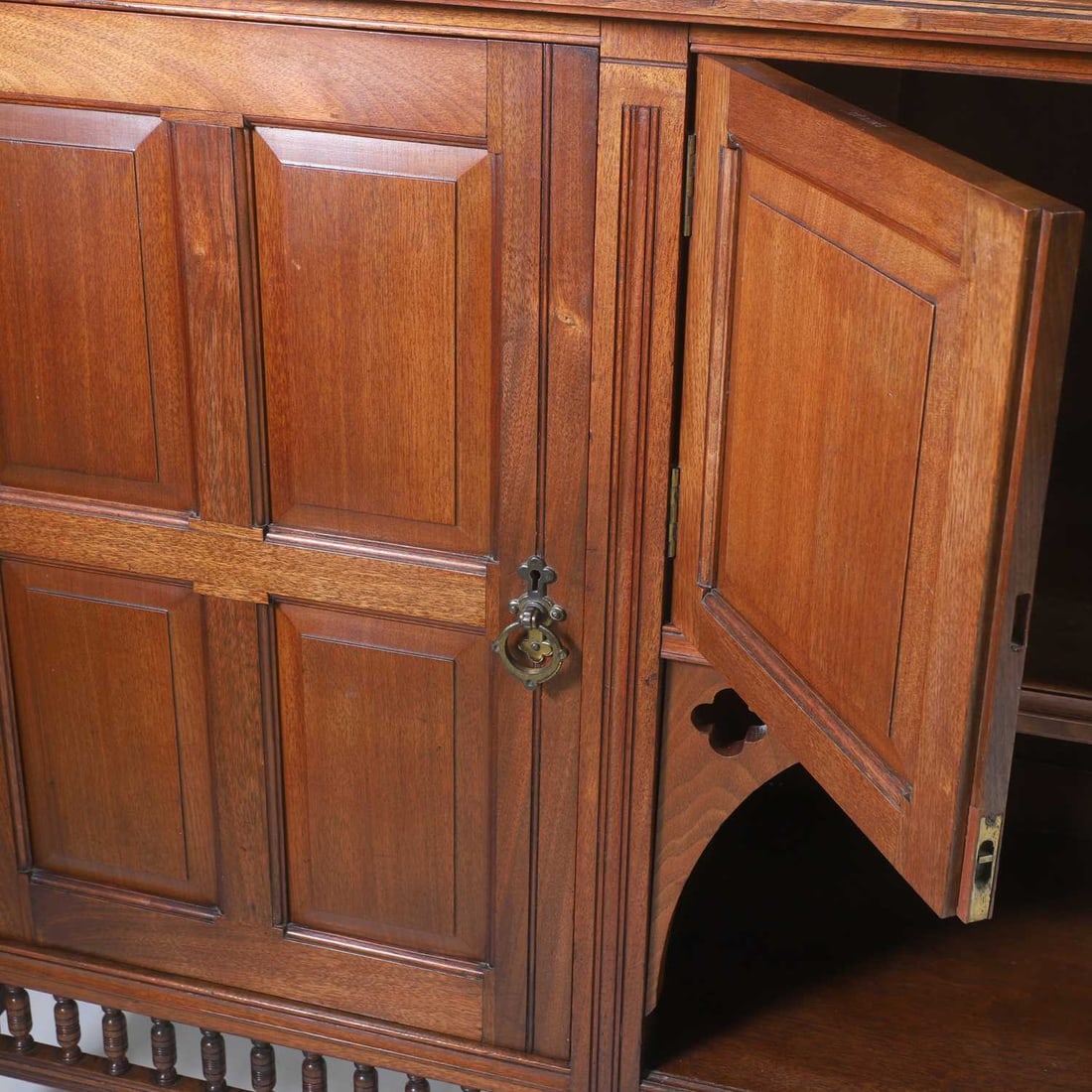 A Gillows of Lancaster mahogany display cabinet, late 19th century, - 5