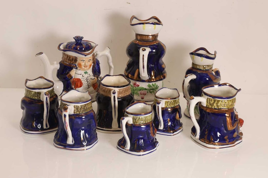 A collection of Allertons Toby jugs, 19th century, - 2