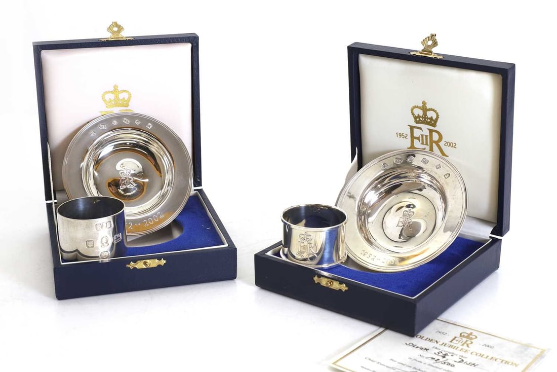 A collection of Elizabeth II commemorative silverwares, - 2
