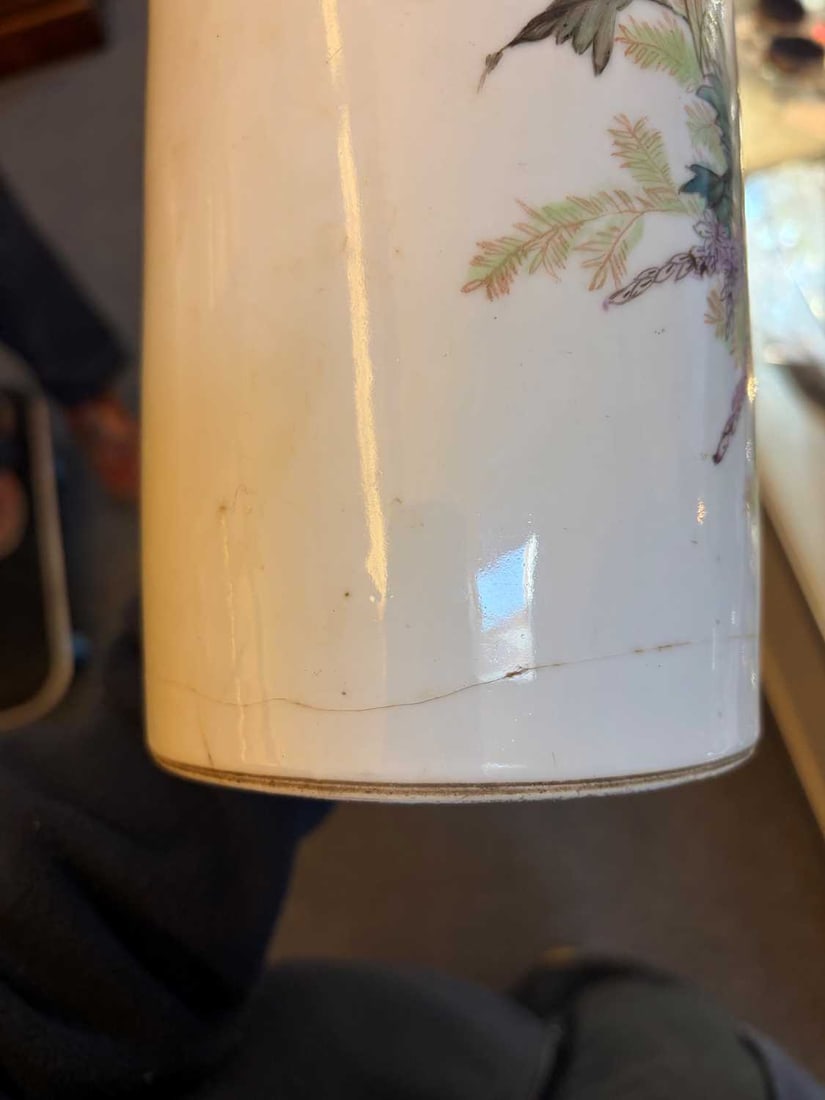 A Chinese porcelain sleeve vase, circa 1900, - 12