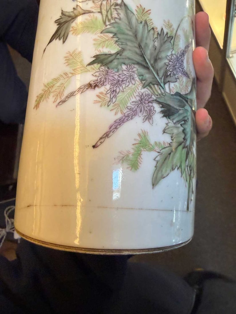 A Chinese porcelain sleeve vase, circa 1900, - 17
