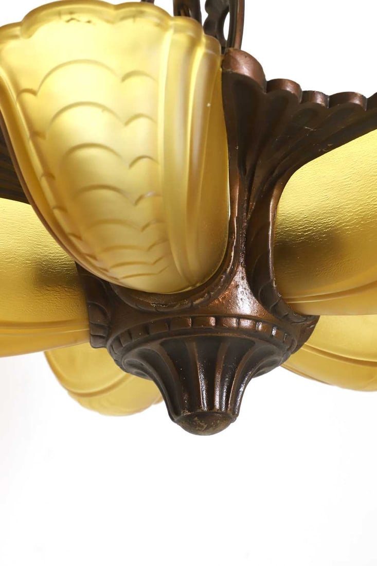 An art deco ceiling light fitting, 20th century, - 2
