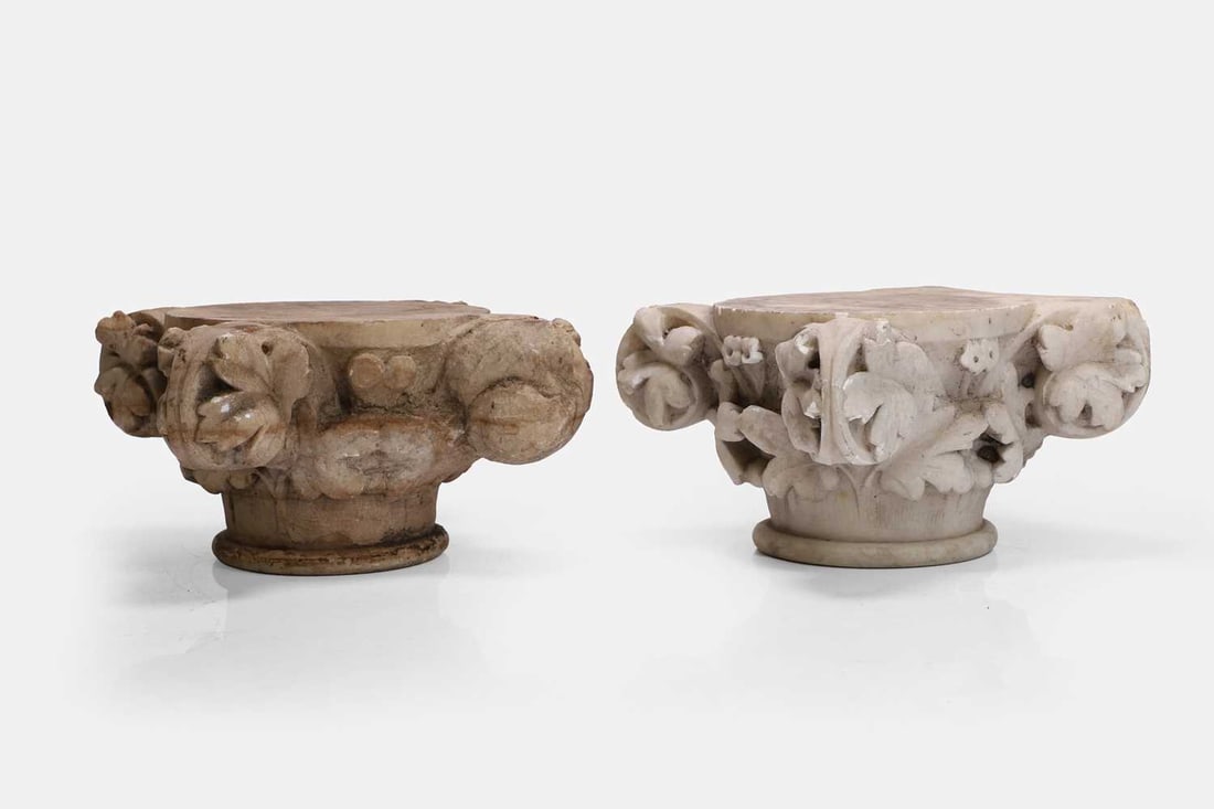 Two marble capitals, late 18th to early 19th century, - 5