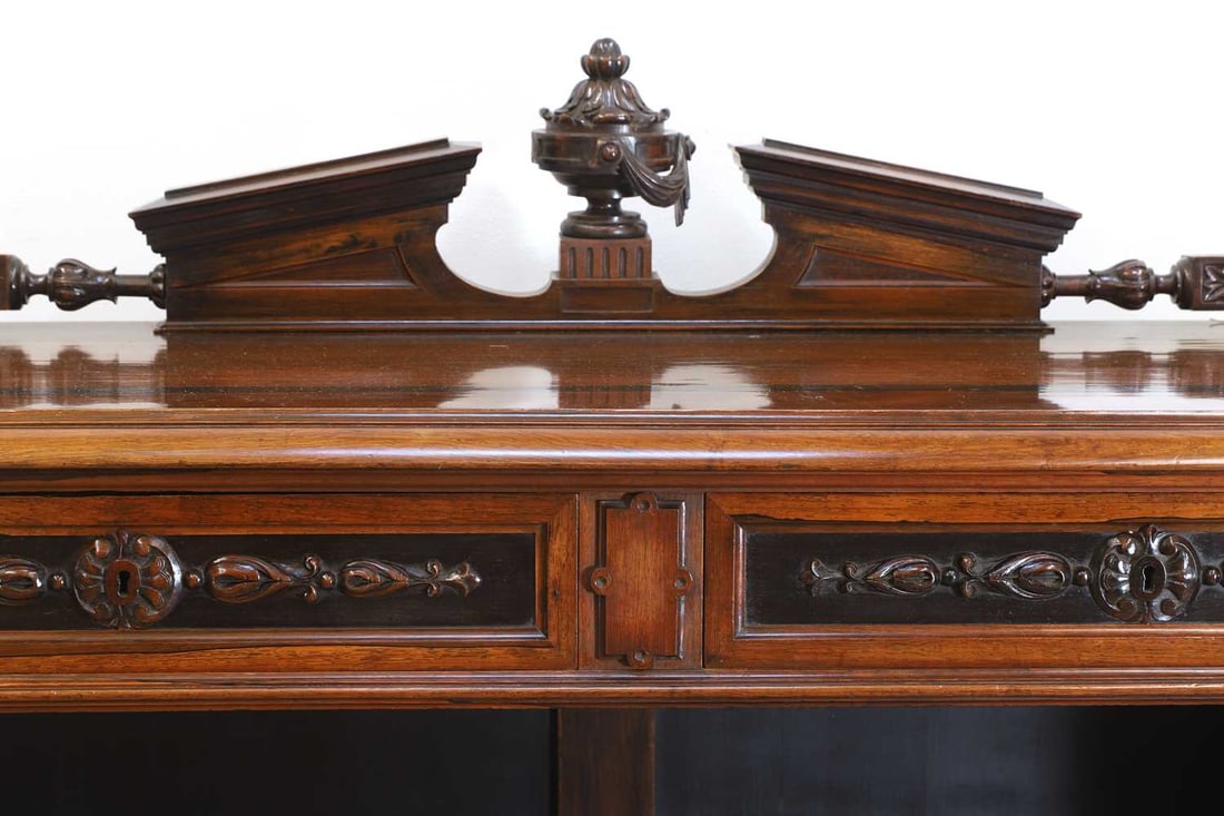 A Continental walnut open front bookcase c.1880, - 2