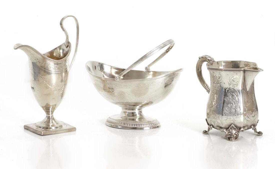 A George III silver sugar basket, - 2