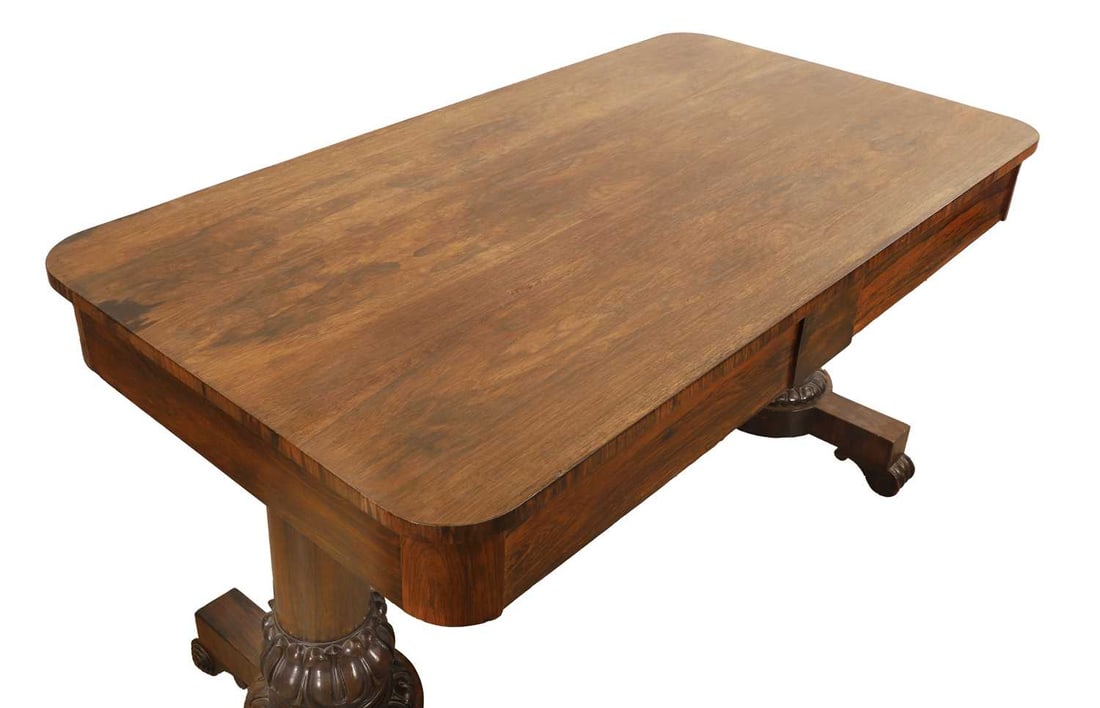 A mahogany sofa table, 19th century, - 2