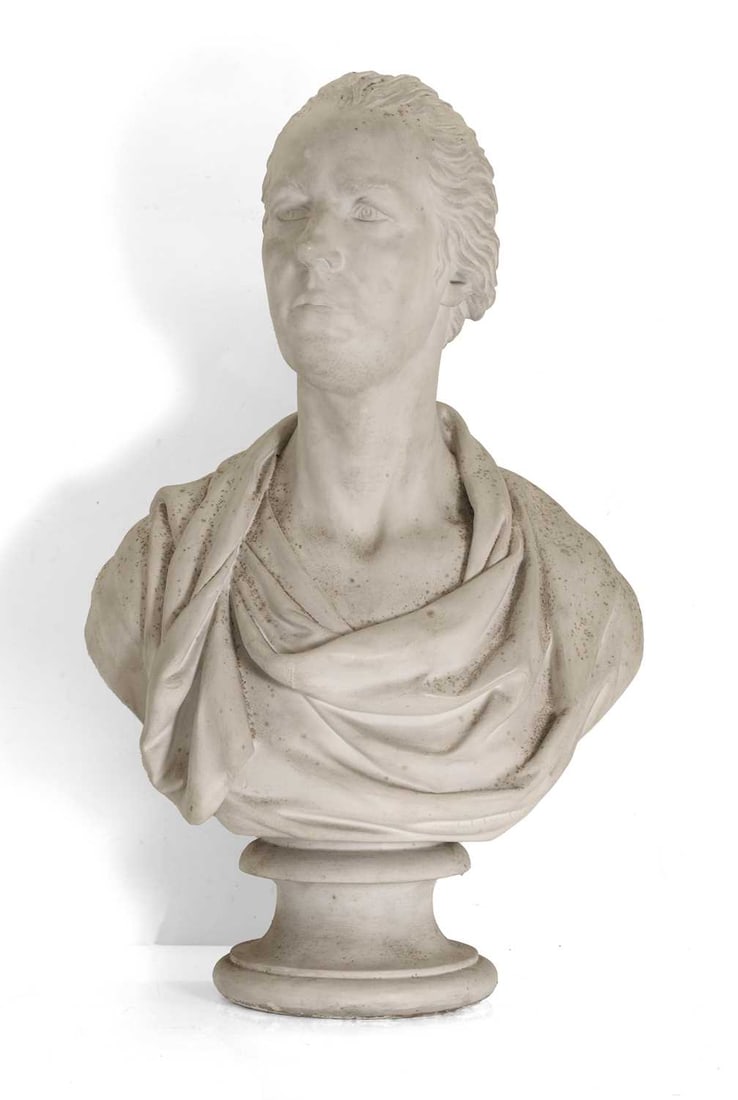 A plaster bust of William Pitt the younger, 19th century, (1 of 2)