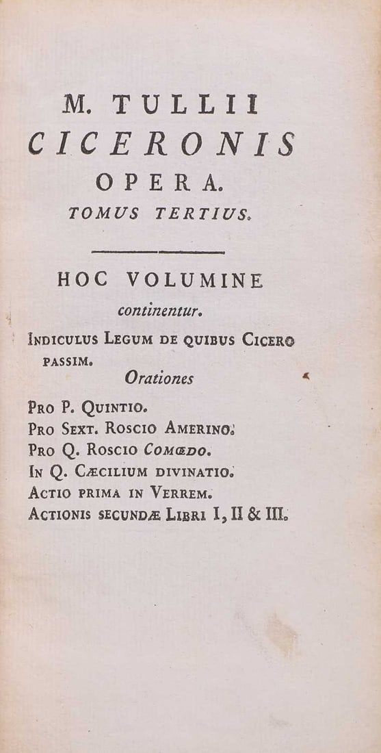 M. Tullii Ciceronis: Opera, 14 vols, Paris, Saillant, et al. - 2