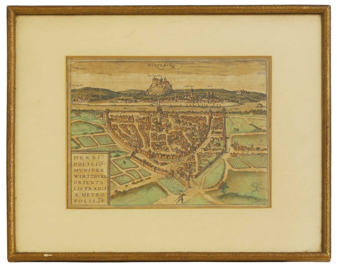 'Wurtzburg'. Herbipolis comuniter Wirtzburg, orientalis franciae metropolis,
