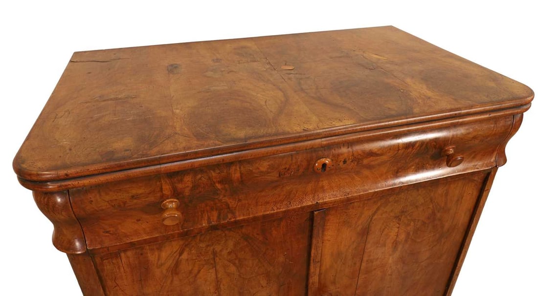 A continental fruitwood side cabinet, late 19th century, - 2