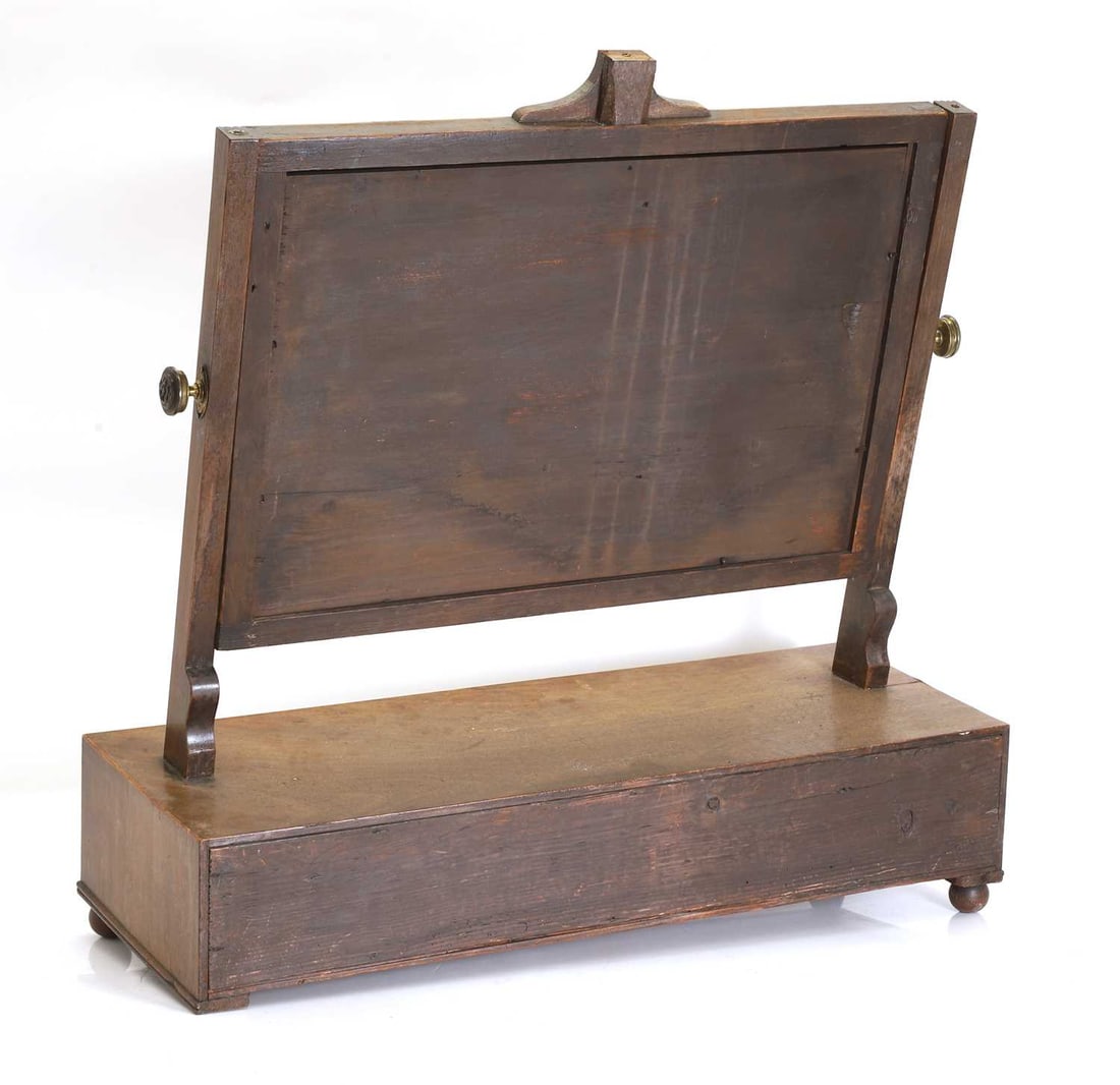 A George III mahogany toilet mirror, late 18th / early 19th century, - 2