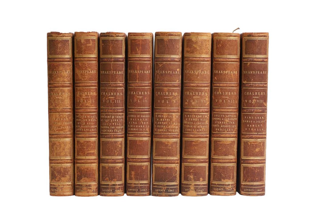 Shakespeare: The Plays of William Shakspeare, in 8 vols.: Shakespeare: The Plays of William Shakspeare, in 8 vols. Longman, Rivington et al., 1847, new edn. 'Accurately printed from the Text of the Corrected Copies Left by the Late George Steevens, Esq., and