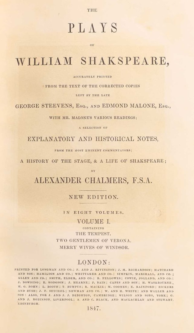 Shakespeare: The Plays of William Shakspeare, in 8 vols. - 3