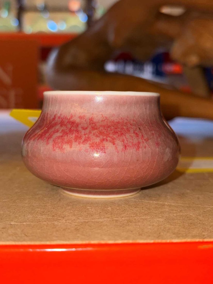 A Chinese peach blossom glazed bowl, - 2