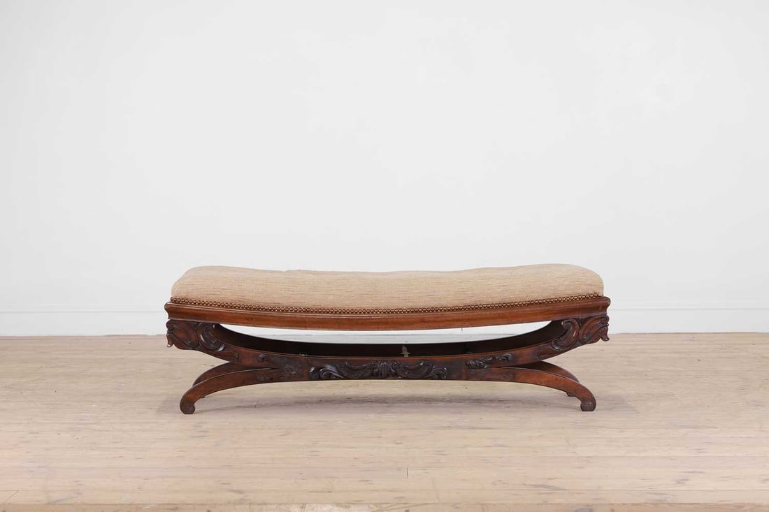 A Victorian rosewood stool, (1 of 4)