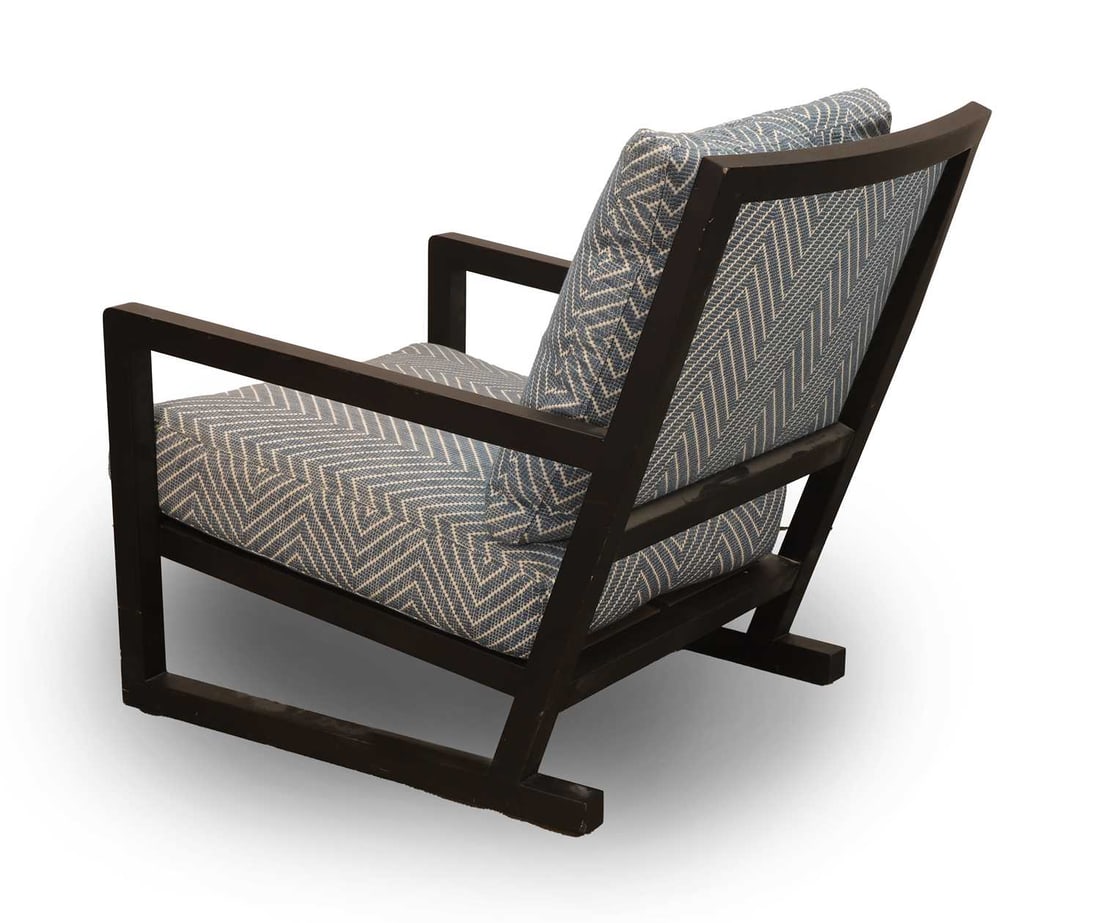 A Camerich ebonised open armchair, of modern manufacture, - 2