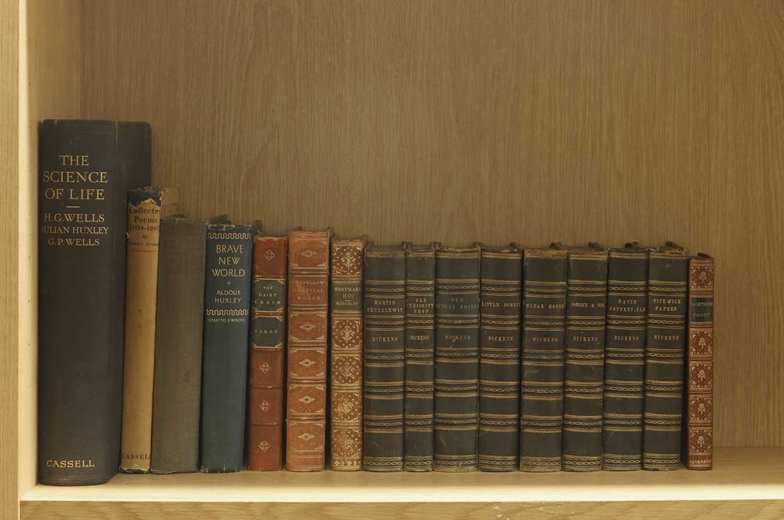 Literature: Dickens 8 Volumes: Pickwick Papers, Martin Chuzzlewit, Dombey & Son, Little Dorrit, (1 of 1)