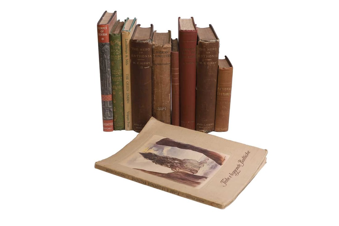 East Europe: Kirby, W F: The Hero of Esthonia, and Other Studies: East Europe: Kirby, W F: The Hero of Esthonia, and Other Studies in the Romantic Literature of that Country, in TWO volumes, Nimmo, 1895, 1st. Edn. With a folding colour map. Original boards, rubbed;