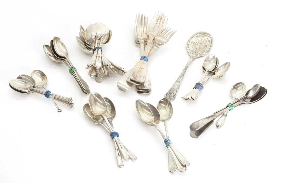 A collection of silver flatware, (1 of 1)
