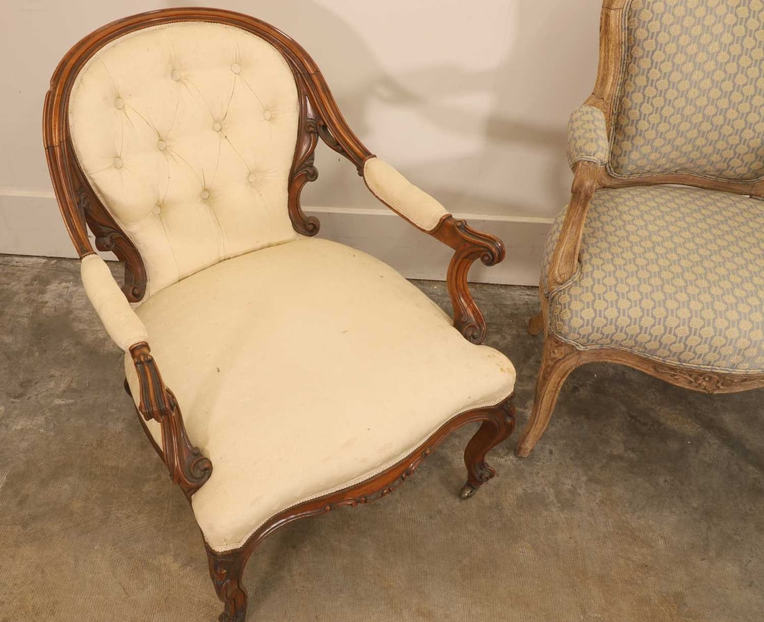 A collection of three arcmchairs, - 3