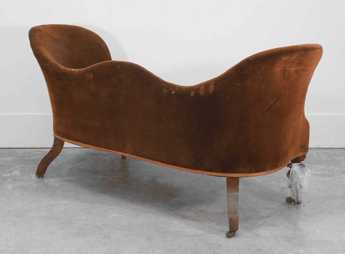 A Victorian salon settee, - 2