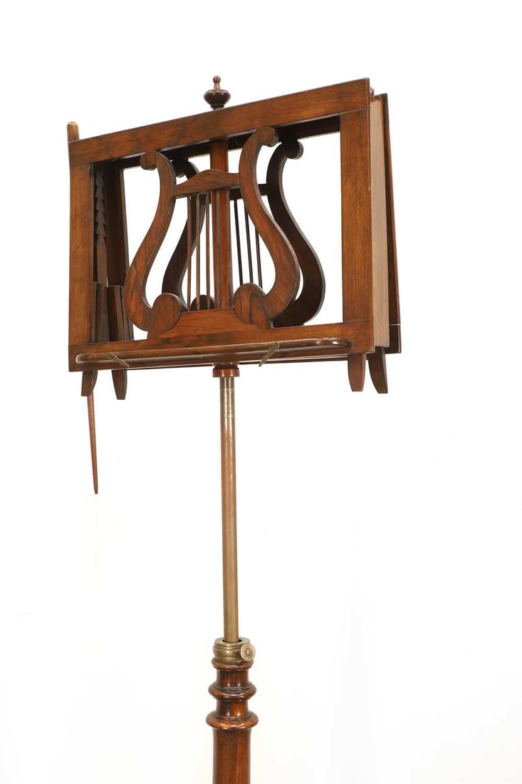 A Victorian rosewood duet music stand, early 20th century, - 2