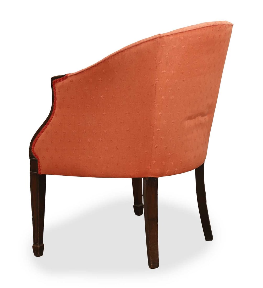 A upholstered tub chair, 19th century, - 2