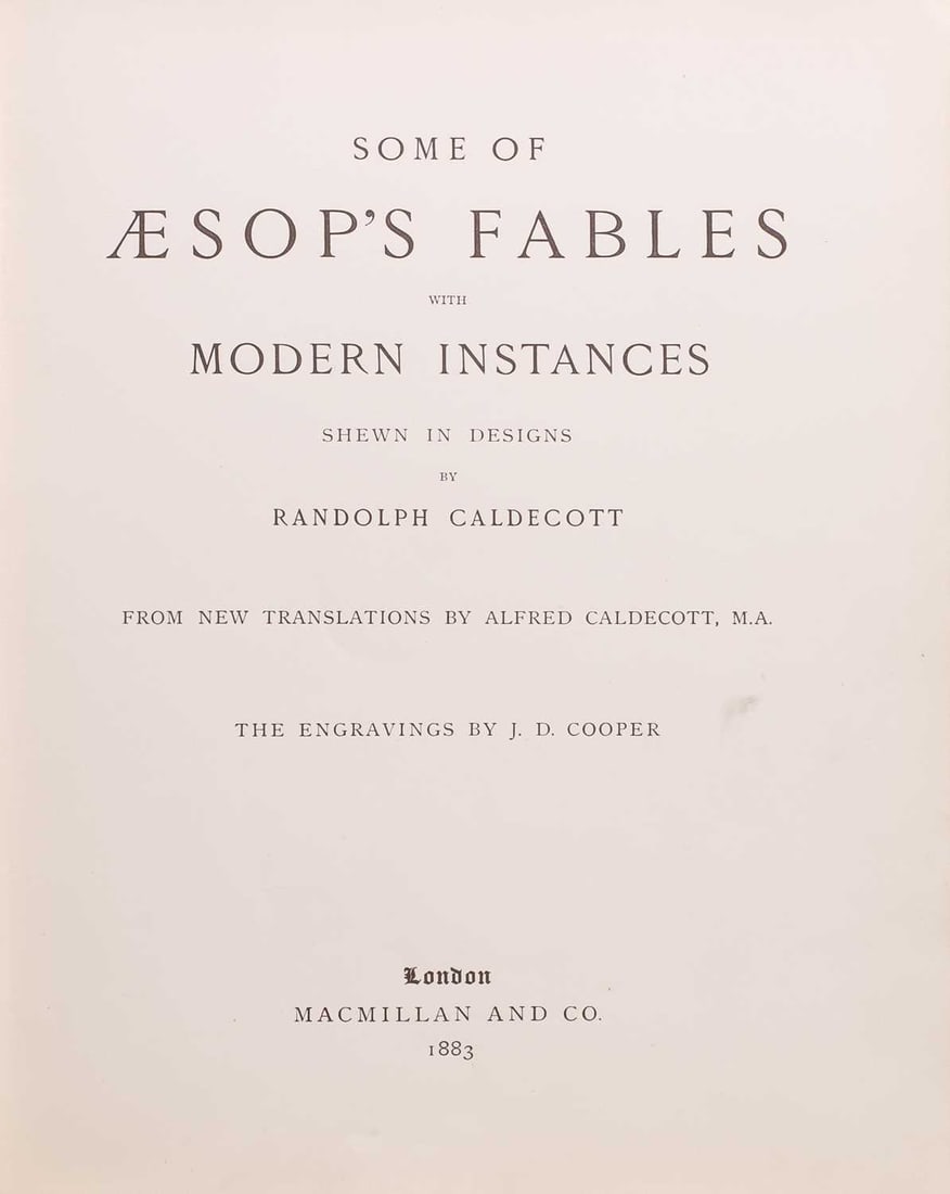 Illustrated: 1- Bewick, Thomas & John: Select Fables. - 2
