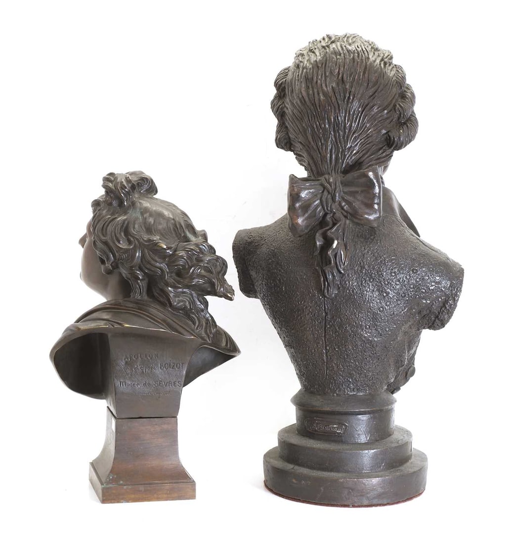 After Boizot a bronze bust of Apollo, - 2