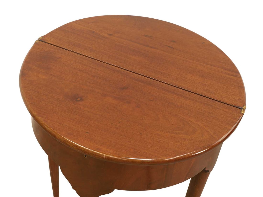 A mahogany small demi lune table, 20th century, - 2