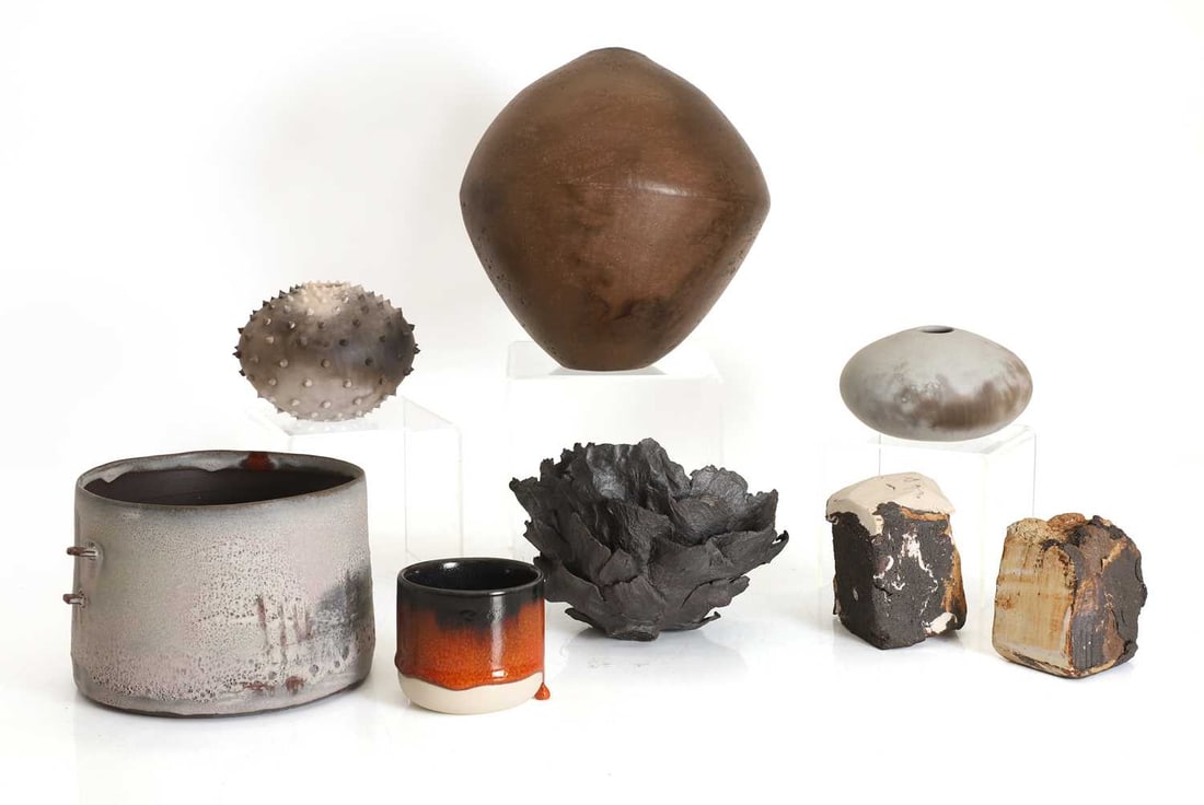 A collection of studio ceramics, - 2