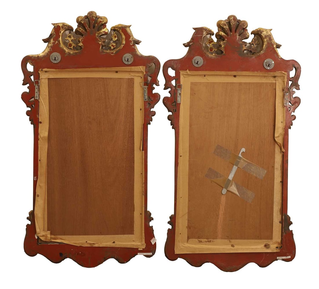 A pair of Regency style gilt wall mirrors, - 2