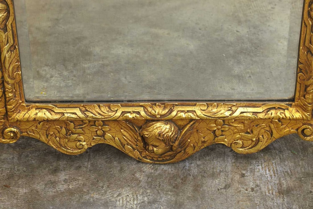 A pair of Regency style gilt wall mirrors, - 4