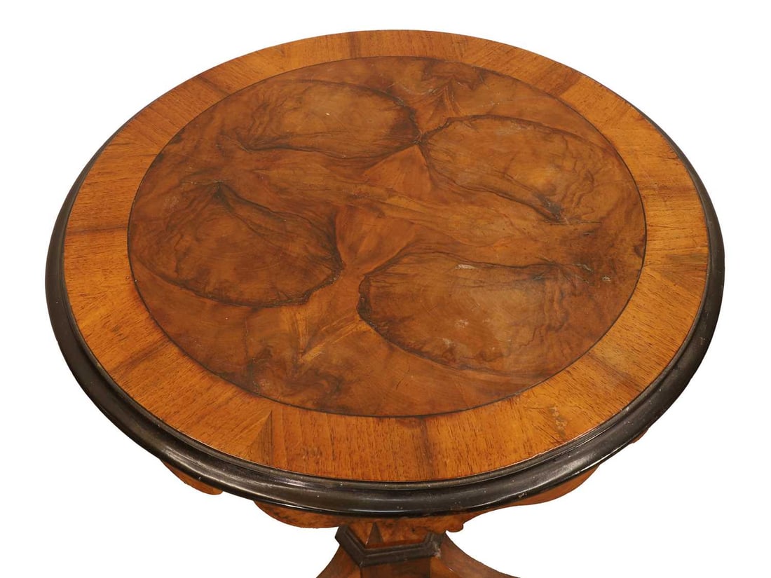 A walnut tripod table, mid 19th century, - 2