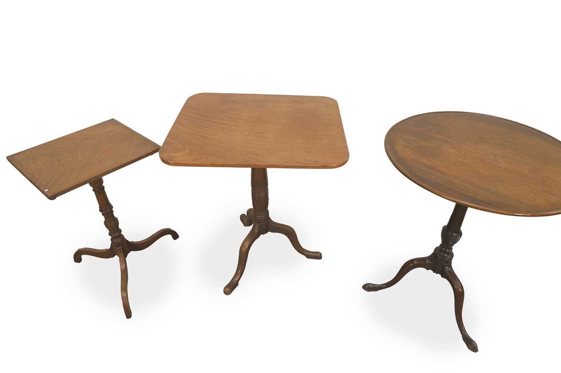 Two tilt top wine tables, 19th century, - 2
