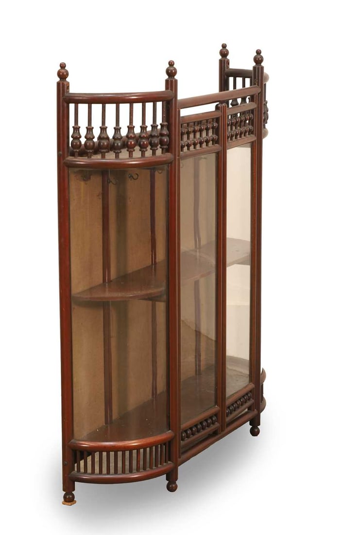 A Chinese hardwood glazed display cabinet, early 20th century, - 2