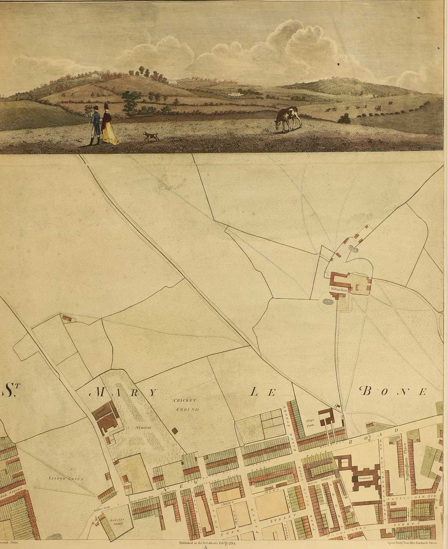 HORWOOD, Richard: Two engraved London street plans, both hand-coloured - 3