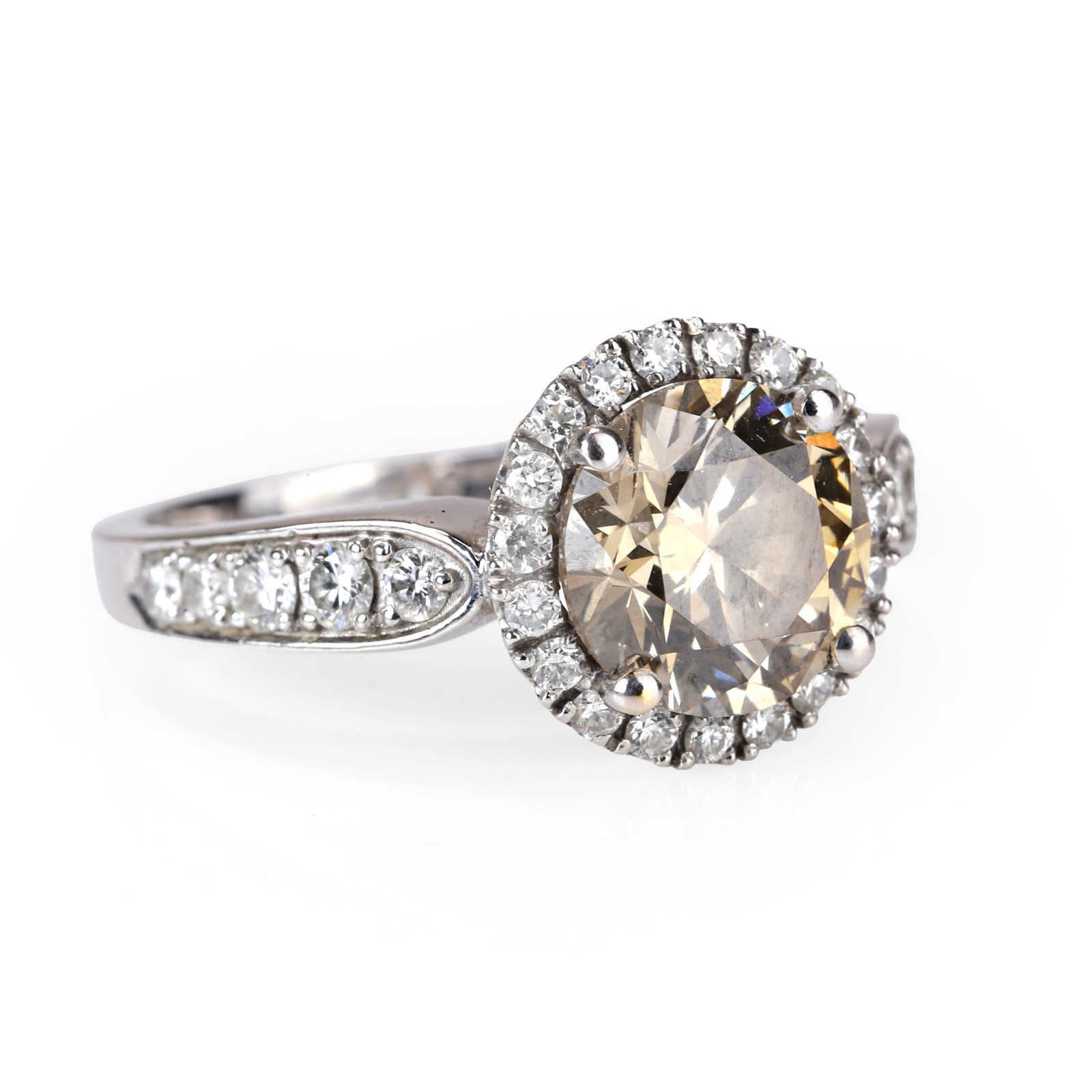 A diamond and fancy coloured diamond ring, (1 of 2)