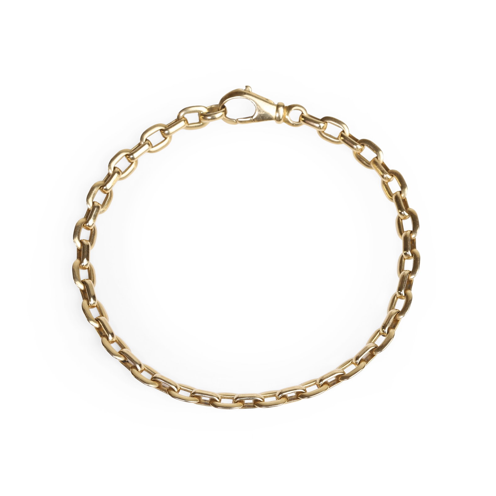 Cartier, a Santos De Cartier bracelet,: Cartier, a Santos De Cartier bracelet, the solid link bracelet leading to a lobster clasp. Indistinct Cartier signature, 750, indistinct serial number, Swiss assay mark. With a later Cartier pendant c