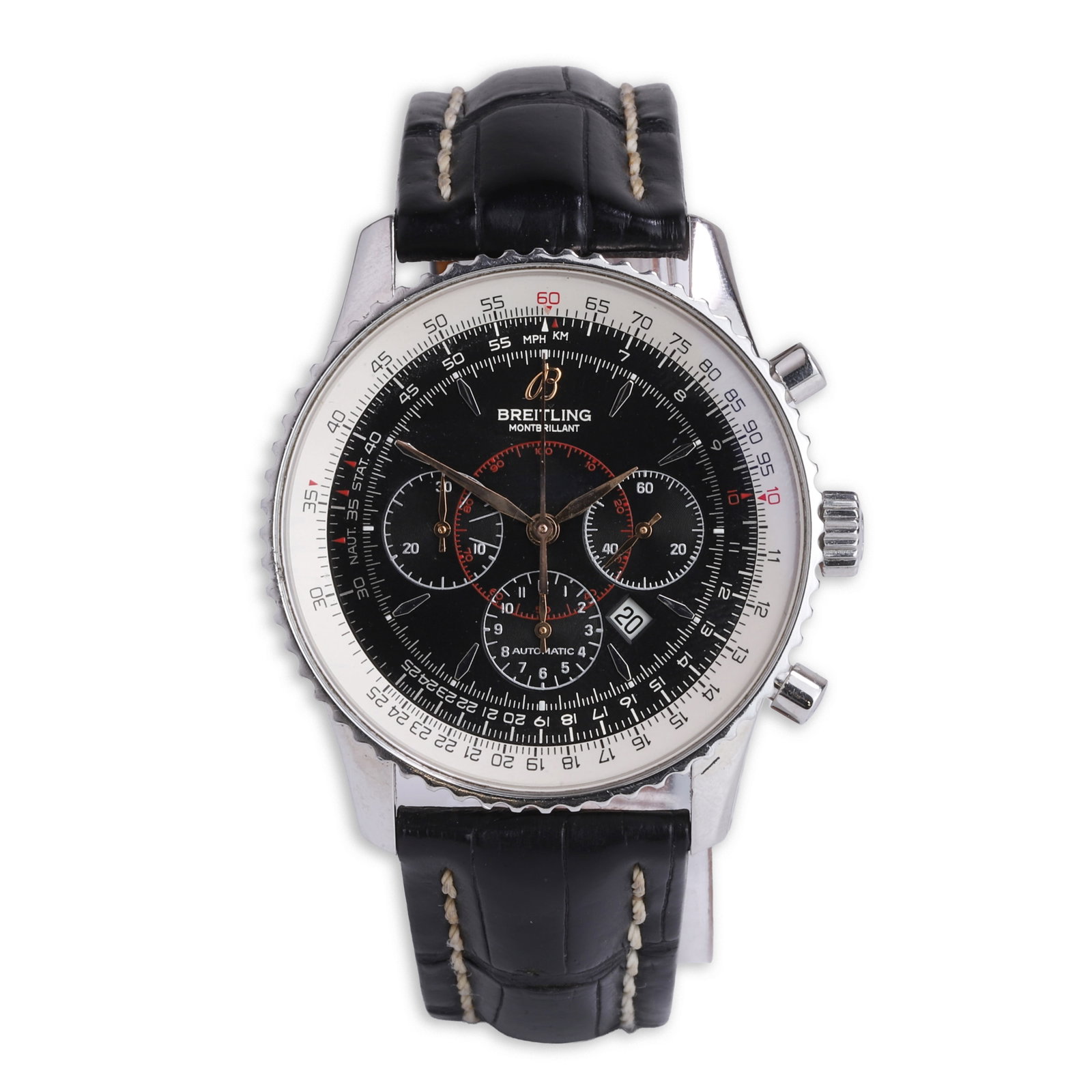 Breitling, a stainless steel Montbrilliant Navitimer automatic strap watch, (1 of 1)