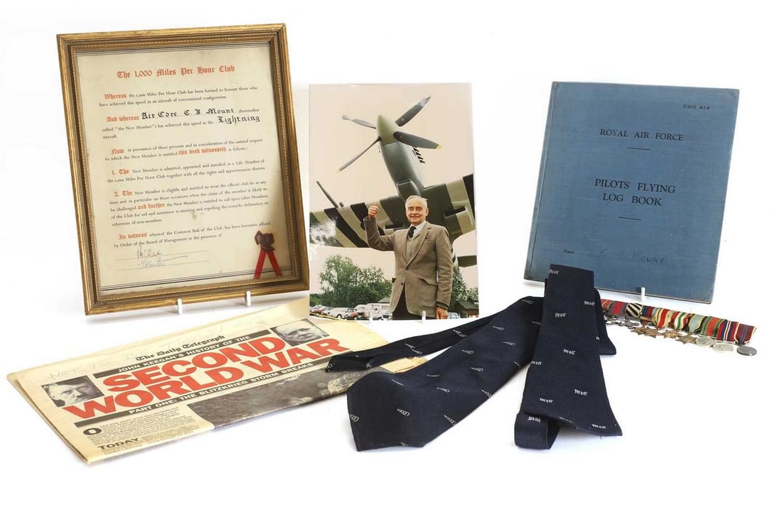 A 'The 1000 Miles per Hour Club' certificate, awarded to Air Commodore C J Mount CBE DSO DFC, (1 of 2)