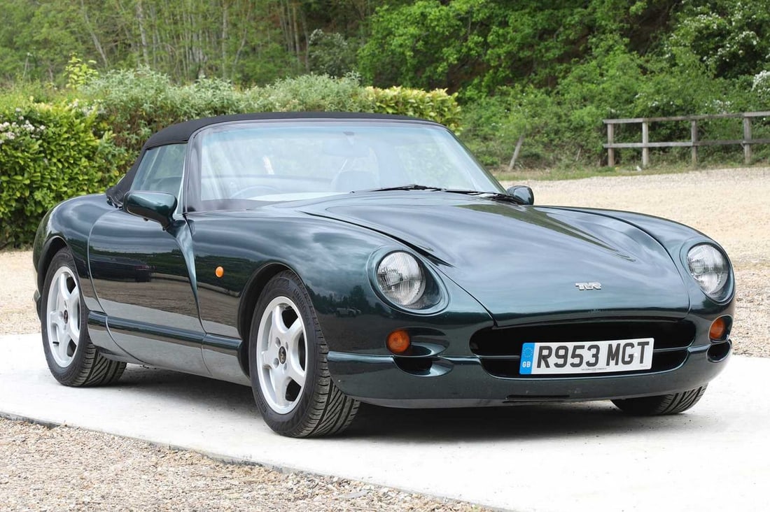 A 1998 TVR Chimaera 400,: A 1998 TVR Chimaera 400, Registration Number: R953 MGT Chassis Number. SDLBA01R8WB001124 Engine Number. 37A4005858 Odometer Reading: 43,050 For an enthusiast, the appeal of the Chimaera lies not only 