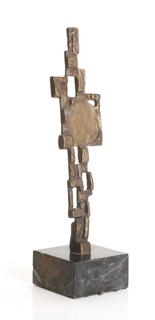 A brutalist bronze sculpture, circa 1970s, - 2
