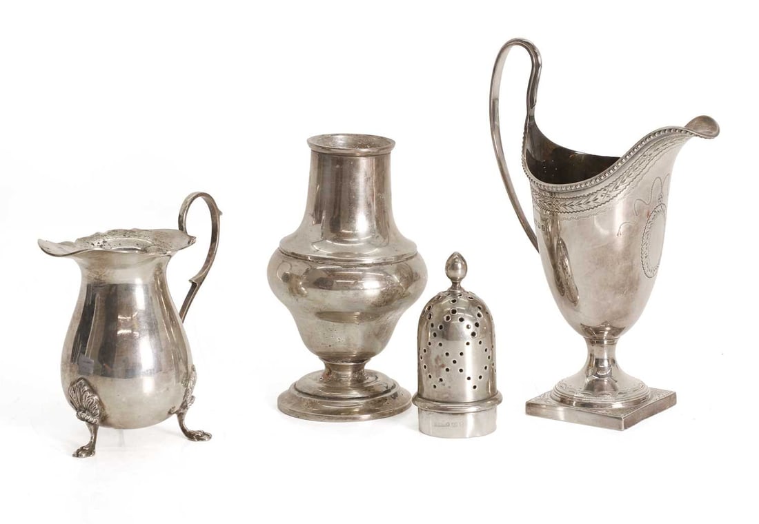 A collection of three silver items, - 2