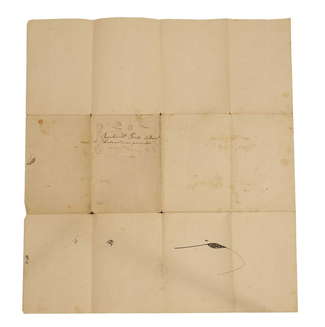 An Ottoman sailing permission 'Izn-i Sefine' firman, 19th century, - 2